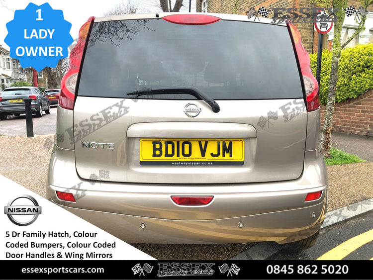 2010/10 Nissan Note 1.6 16V Tekna Hatchback 5 Door Petrol Automatic **1 Doctor Owner From New, 44k Low Miles, Full Service History**