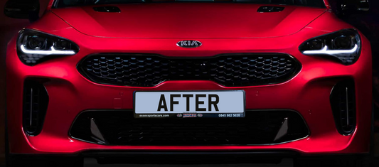 Branded Black Frame Trim For Standard Vehicle Plates Of Size 520mm x 111mm