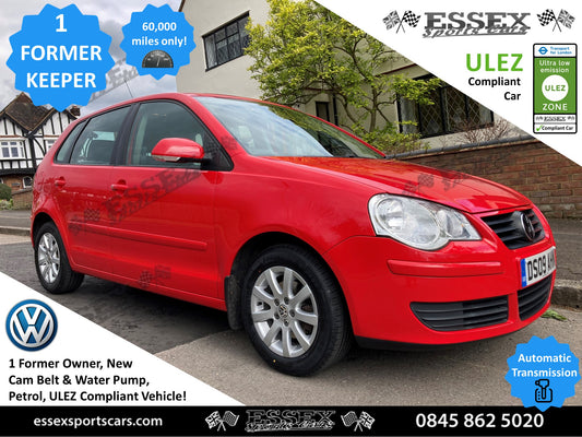 2009/09 Volkswagen Polo 1.4 SE Hatchback 5Door Petrol Automatic **ULEZ Compliant, New Cambelt & Water Pump, 60k Miles Only**