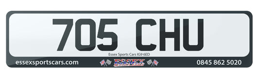 705 CHU - Cherished Private Number Plate For Sale, Great 3x3 Dateless Plate With A Chinese or Asian Theme