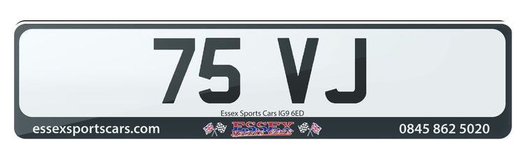 75 VJ - Cherished Private Number Plate For Sale, Dateless 2x2 Plate Could Be Vijay or Indian Name VJ