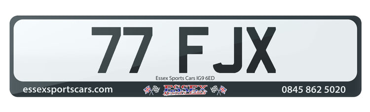 77 FJX - Cherished Private Number Plate For Sale, Perfect Dateless 2x3 Plate With Initials FJX